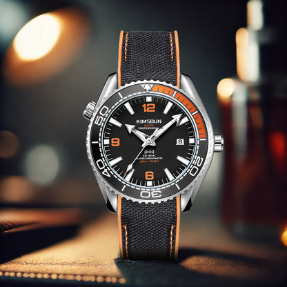 K-1803B Silicone Strap Men's Fashion Calendar Quartz Watch Luminous Black Sports Watches