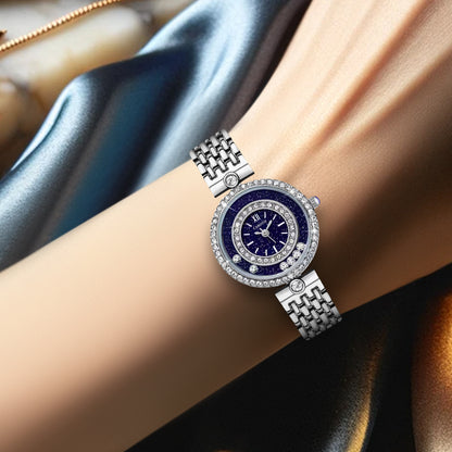Luxury Diamond Studded Fashion Women's Quartz Watch Starry Sky Dial Active Diamond Steel Band Waterproof Watch
