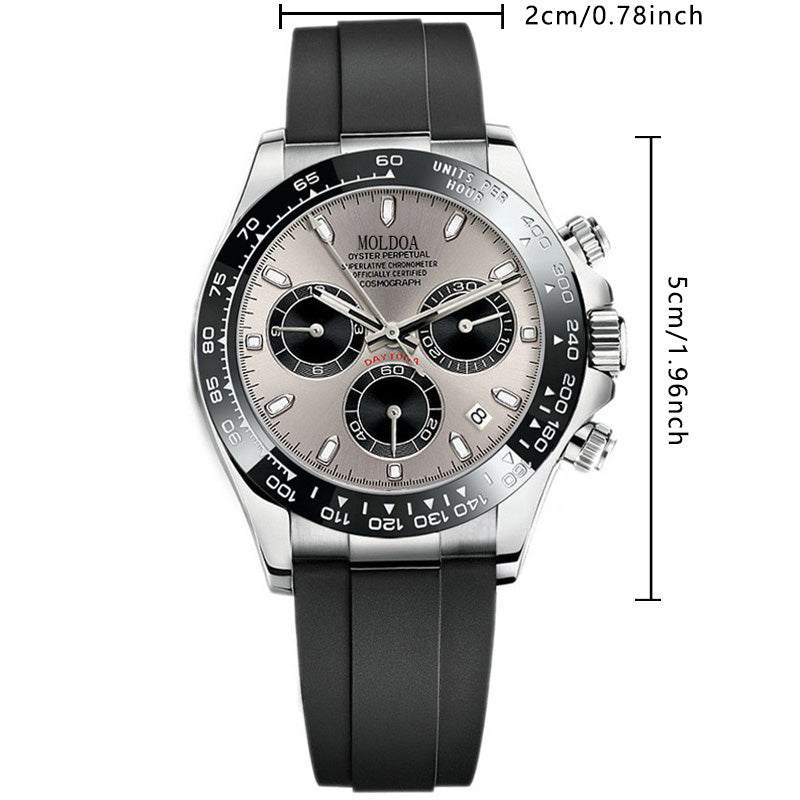 A59 New Silicone Strap Gray Face Fashion Men's Quartz Watch Calendar Waterproof
