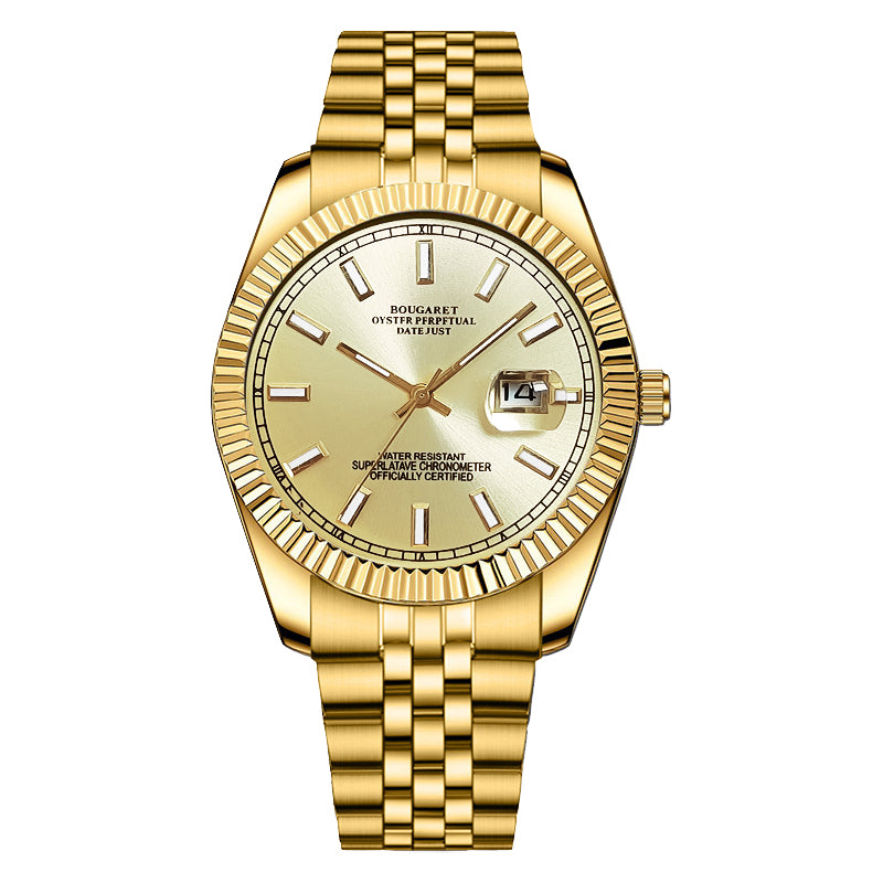B58 Log New Fashion Fully Automatic Men's Watch Waterproof Luminous Business Quartz Watches Hollow Bottom
