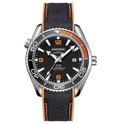 K-1803B Silicone Strap Men's Fashion Calendar Quartz Watch Luminous Black Sports Watches