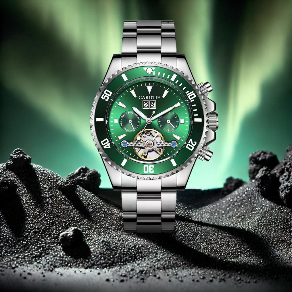 hot-selling fully automatic mechanical watch for men fashionable business hollow multi-function watch waterproof luminous