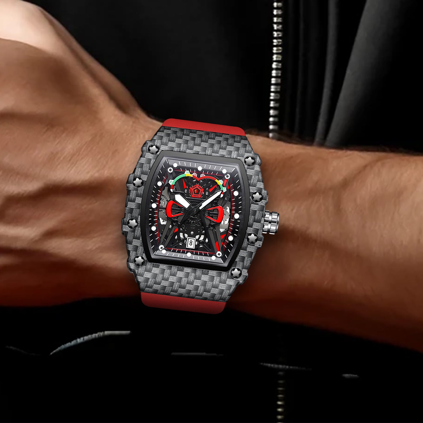 New concept watch men's student trend waterproof luminous men's watch personality quartz watch
