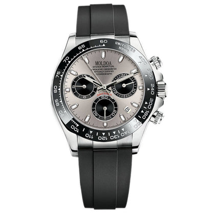 A59 New Silicone Strap Gray Face Fashion Men's Quartz Watch Calendar Waterproof
