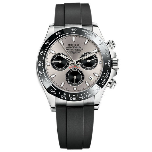 A59 New Silicone Strap Gray Face Fashion Men's Quartz Watch Calendar Waterproof