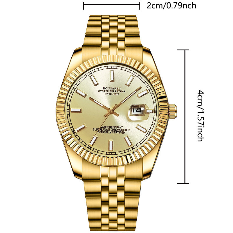 B58 Log New Fashion Fully Automatic Men's Watch Waterproof Luminous Business Quartz Watches Hollow Bottom
