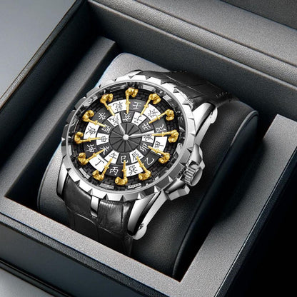 Genuine Twelve Knights of the Round Table Watch Waterproof Cool Quartz Watch Men's Large Dial Watch
