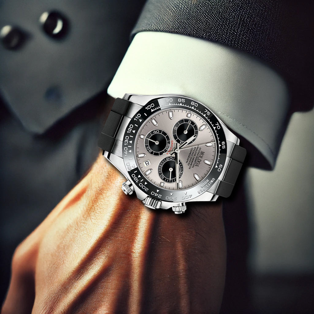 A59 New Silicone Strap Gray Face Fashion Men's Quartz Watch Calendar Waterproof