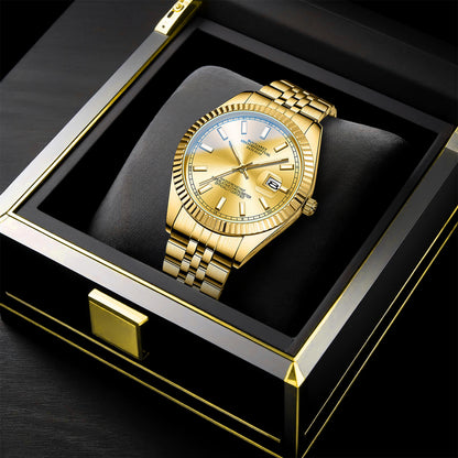 B58 Log New Fashion Fully Automatic Men's Watch Waterproof Luminous Business Quartz Watches Hollow Bottom