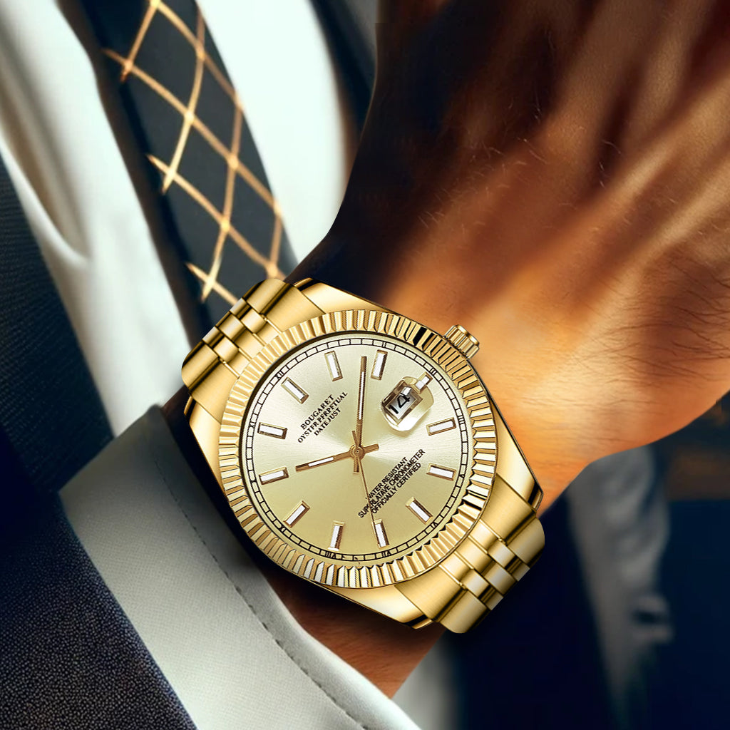 B58 Log New Fashion Fully Automatic Men's Watch Waterproof Luminous Business Quartz Watches Hollow Bottom